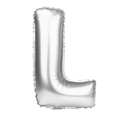 

Gobestart New 16 inch A to Z Letter Foil Balloons Party Ballon Silver Color