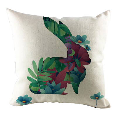 

〖Follure〗Easter Sofa Bed Home Decoration Festival Rabbit Pillow Case Cushion Cover