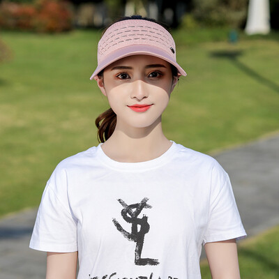 

Empty Hat Womens Spring&Summer Leisure Korean version of Joker Sweet Letter Baseball Hat Knitted Hat Hat Outdoor Sun Hat