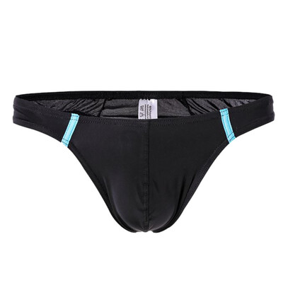 

Ice Silk Translucent Low Waist Thong Comfortable Breathable Solid Color Mens Thong Underwear
