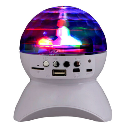 

Colorful stage lights mobile phone wireless bluetooth speaker subwoofer TF card USB player holiday light portable FM radio MP3
