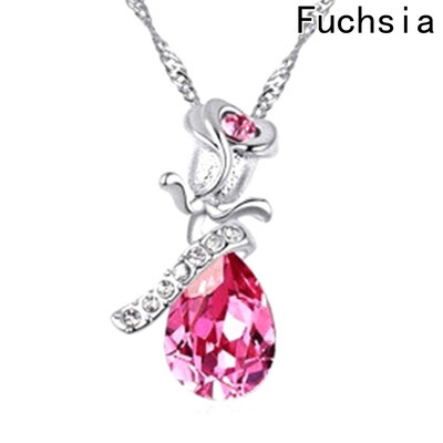

Angel Crystal Necklace Lmitation Pendant Woman Necklace Beauty Best Crystal Trend Products Flower Shape