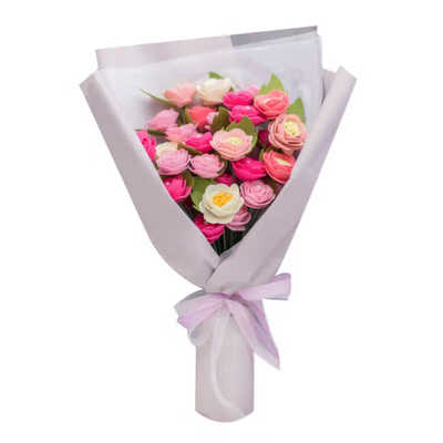 

Non-Woven Bedroom Decoration Artificial Flower Bouquet Crafts Handmade Felt Gift Decoration For Living Room Bedroom