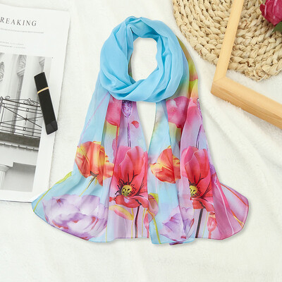 

Gobestart Fashion Womens Ladies Chiffon Print Long Soft Wrap Scarf Ladies Shawl Scarf