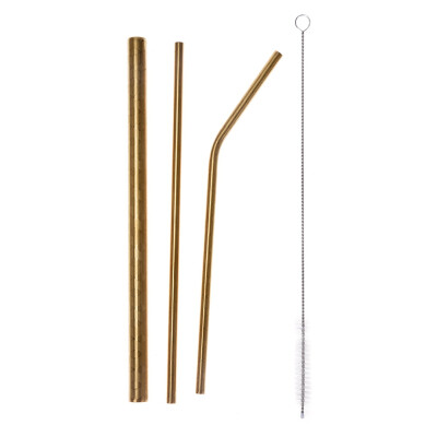 

Stainless Steel Straw Metal Modern Style Pattern Colorful Environmental Protection Straws For CocktailCoffeeIce tea Bar Tools