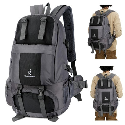 

50L Hiking Backpack Waterproof Outdoor Sport Travel Daypack Bag with Shoe Compartment for Climbing Camping Mountaineering