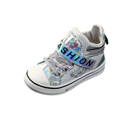 

Spring Autumn Baby Children Boys Girls PU Sequin Design Sneakers Casual Letter Printed Comfortable Anti-Slip Soft Soled Sneakers