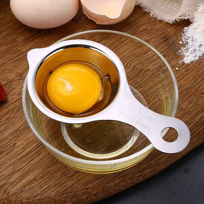 

Stainless Steel Egg Seperator Divider Egg White Yolk Sifting Filter Holder Tools Kitchen Accessory