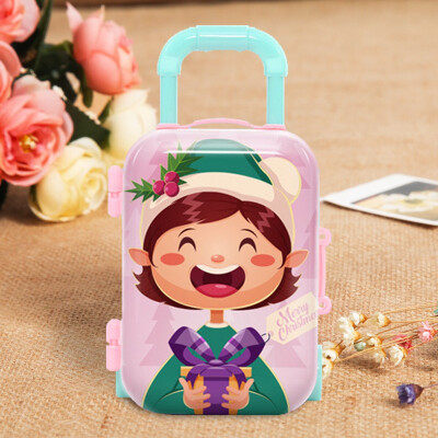 

2019 Christmas Gift Bags Candy Chocolate Cookie Bag Kids Suitcase Storage Trolley Case For Children Luggage Merry Christmas 2020