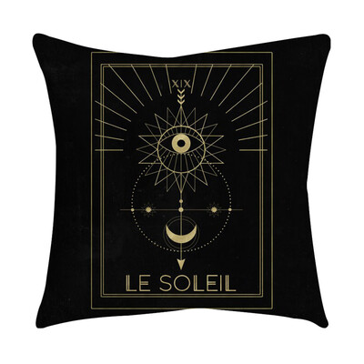 

〖Follure〗Rose Black Gold Cushion Cover Square Pillowcase Home Decoratio