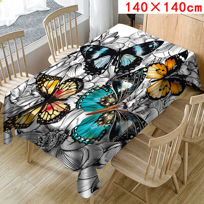

Toponeto Christmas Tablecloth Print Rectangle Table Cover Holiday Party Home Decor
