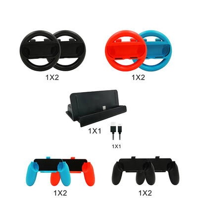 

YIWULA Nintendo Switch Accessory Kits Sets 10 in 1 Joy Con Grips Handle Controller