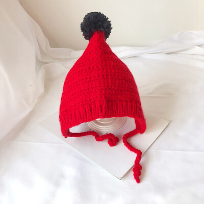 

Autumn Baby Girls Boys Hat Toddler Solid Pattern Hats With Ball Design Casual Caps Headwear Hats
