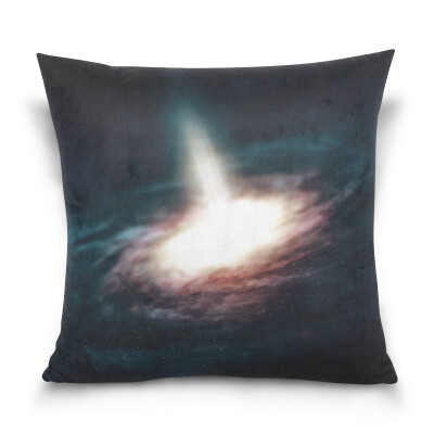 

ALAZA Throw Pillow Cover 16 X 16 inch Christmas Gift Cushion Cover with Spiral Galaxy Printed Pillowcase