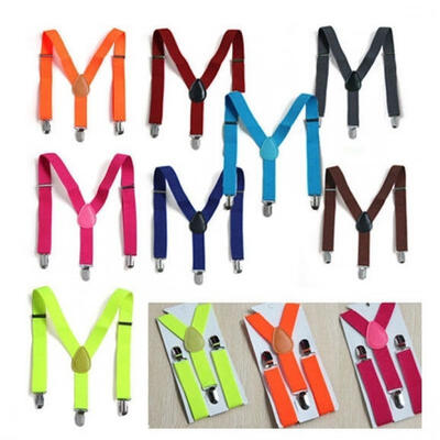 

Fashion Kids Baby Boy Girls Clip Elastic Suspenders Y-shaped Adjustable Straps