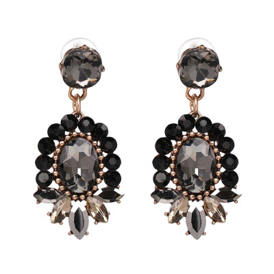 

Women Crystal Earrings Vintage Style Ear Hook Drop Dangle Earring