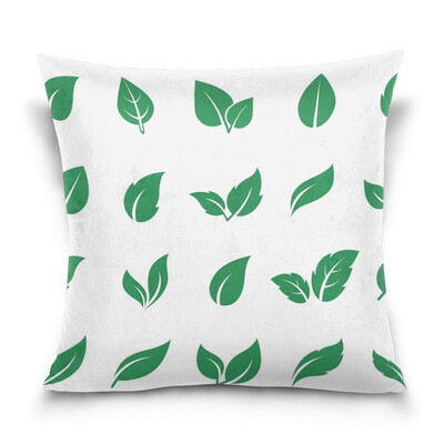 

ALAZA Throw Pillow Case Decorative Pillow Covers 16 X 16 inch Green Leaf Pattern Pillowcase