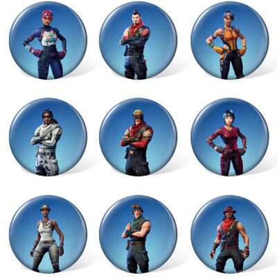 

Fortnite Fashion Delicate Pin Brooch Tinplate Gift for Teen Adults Fans - 9PCS