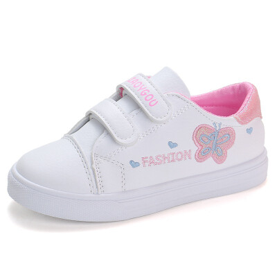 

New White Baby Girls Butterfly Letter Pattern Anti-Slip Shoes Sneakers Soft Soled Walking Shoes First Walkers