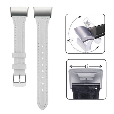 

〖Follure〗Luxury Leather Replacement Accessories Wristband Straps For Fitbit Charge 3