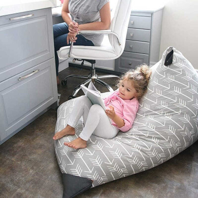 

Creative Bean Storage Bag Large Chair Striped Bag Chair Stuffed Toy Sofa Storage Bag Back Support only Bag