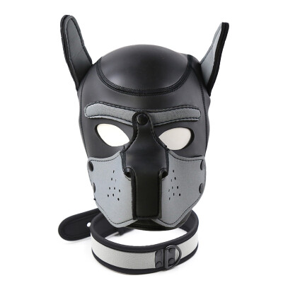 

Fashion Dog Head Mask Halloween Role Play Puppy Cosplay Full Head with Ears Nightclub Performances Party 10 Color