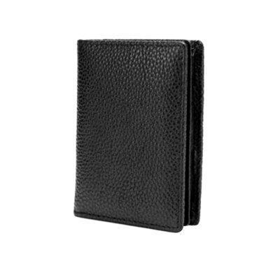 

Fashion Men Faux Leather Lichee Pattern Solid Color Business Cards Bag Wallet