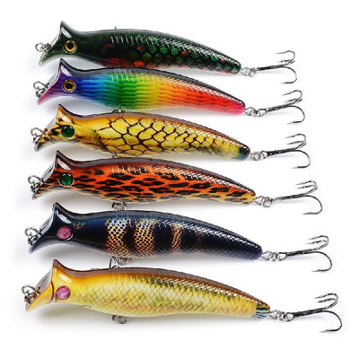 

8PCS Fishing Lures Set 45cm 88g Mini VIB Fishing Lures with Treble Hooks 3D Eyes Lifelike Fishing Bait Artificial Hard Bait Lur
