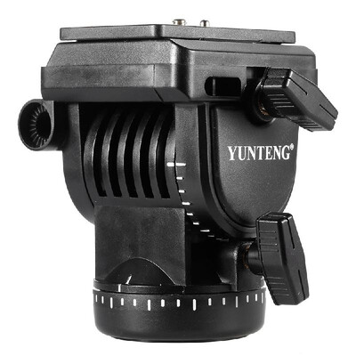 

YUNTENG YT-950 Professional DSLR Camera Video Fluid Drag Tilt Pan Damping Head with Handle Two Quick Release Plates for Nikon Cano