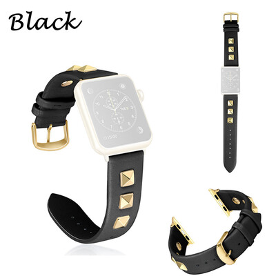 

〖Follure〗Personalized Studded Leather Replaceable Strap For Apple Watch Band 4321 4244mm