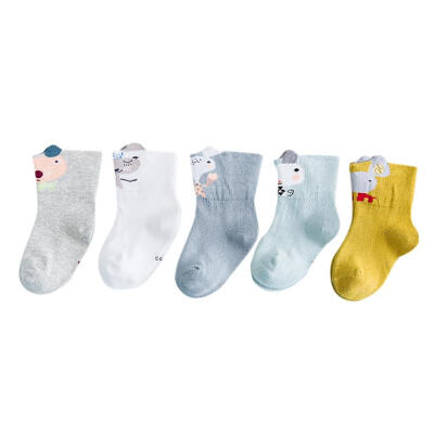 

5 Pairs Lot Soft Toddler Baby Socks Cute Warm Cotton Anti-Slip Ankle Socks Autumn&Winter Socks for 0-14 Months Children Clo