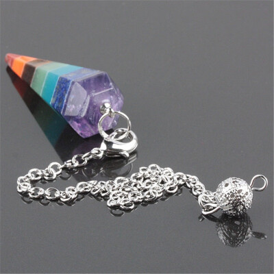 

Fashion Women Lady Jewelry Natural Crystal Quartz Healing Chakra Stone Pendant Necklace