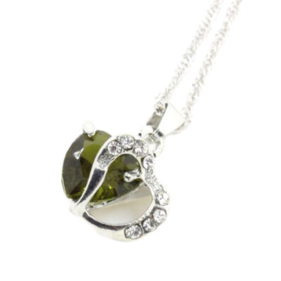 

Fashion Heart Pendant Necklace Pendant necklaces Rhinestone Gold Silver Half Half Gift For Best Friends Jewelry - Gift Boxed