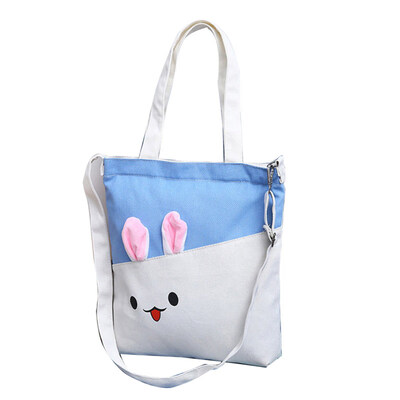 

Women Emotion Rabbit Ear Crossbody Shoulder Tote Handbag School Student Pouch