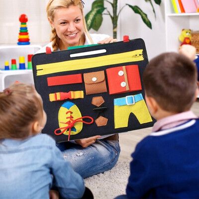 

Baby Jigsaw Puzzle Kids Activity Board Learn Dress Up Education Board Learning Toy