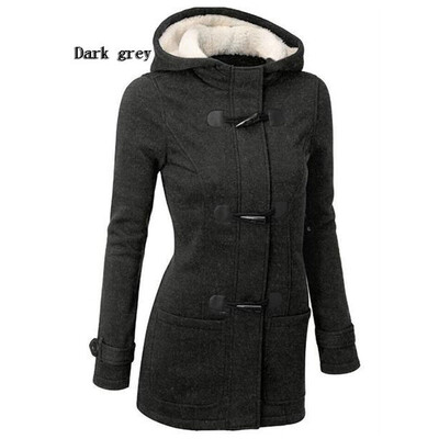 

Womens new fashion long-sleeved long hooded sweater coat zipper jacket casual jacket