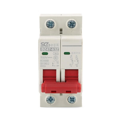 

Portable Durable Photovoltaic Direct Current Miniature Circuit Breaker Switch Overload Leakage Short Circuit Protector DZ47-63Z-2P