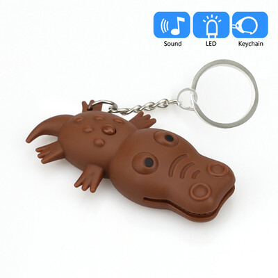 

〖Follure〗Cute Cartoon Crocodile Keychain With LED Light And Sound Keyfob Kids Toy Gift