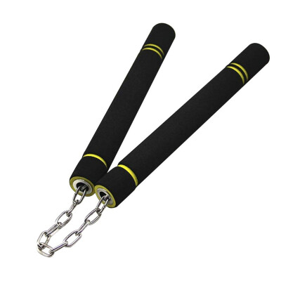 

Children teen Kung Fu Nunchakus Martial Arts Safety Foam Nunchakus Sponge Double Truncheon with Stainless Steel Chain