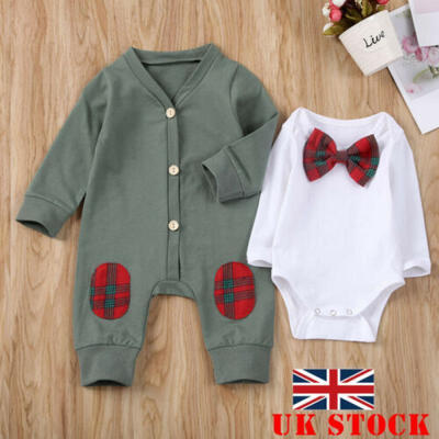 

UK Baby Boys Gentleman Clothes Newborn Infant Romper Bodysuit Jumpsuit Outfits
