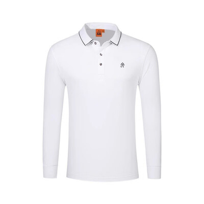

XIONG SHOUWEN Mens Golf Long Sleeve Sports T-shirt Mercerized Cotton Lapel Polo Shirt Customized 19136
