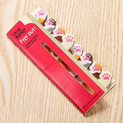 

Lovely Cartoon Cat Paw Sticky Notes Memo Pad Notebook Stationery School Office Supplies For Girl Boy