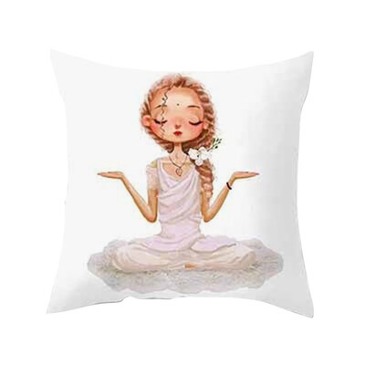 

〖Follure〗Yoga Meditation Pillowcase Decoration Car Sofa Cushion Cover Waist Cushion