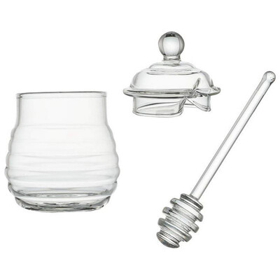 

2019 Plastic Honey Pot Jars Transparent Food Jar With Stir Bar Seasoning Juice Bottle