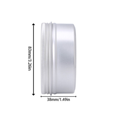 

〖Follure〗Aluminium Empty Cosmetic Pot Jar Tin Container Silver Box Screw Lid Craft