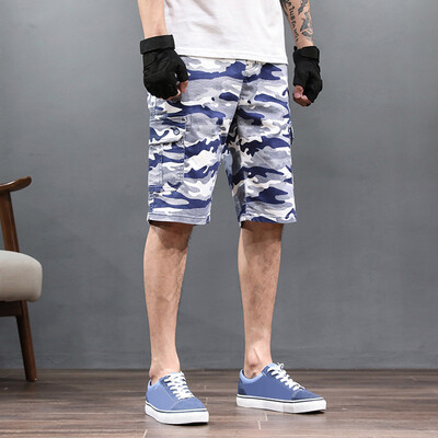 

Gobestart Fashion Men Casual Summer Camouflage Jeans Shorts Board Straight Pants