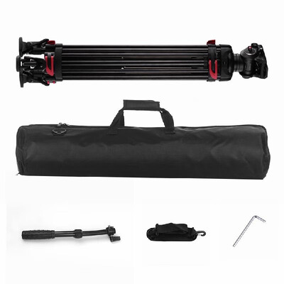 

Andoer XTK-8018 Professional Photography Tripod Stand Aluminium Alloy with 360° Panorama Fluid Hydraulic Bowl Head Horseshoe-shape