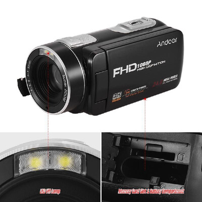 

Andoer Portable FHD 1080P Digital Video Camera Camcorder DV Recorder 24MP 16X Digital Zoom 30 Inch LCD Touchscreen Supports Anti-