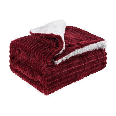 

Soft Reversible Double Side Throw Warm Blanket Sherpa Fleece Soft Lightweight Blanket For Napping Bedding Travelling Camping