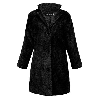 

New Arrival Autumn And Winter Women Cardigan Coat Solid Color Coat Jacket Cardigan Plush Wool Jacket Coat